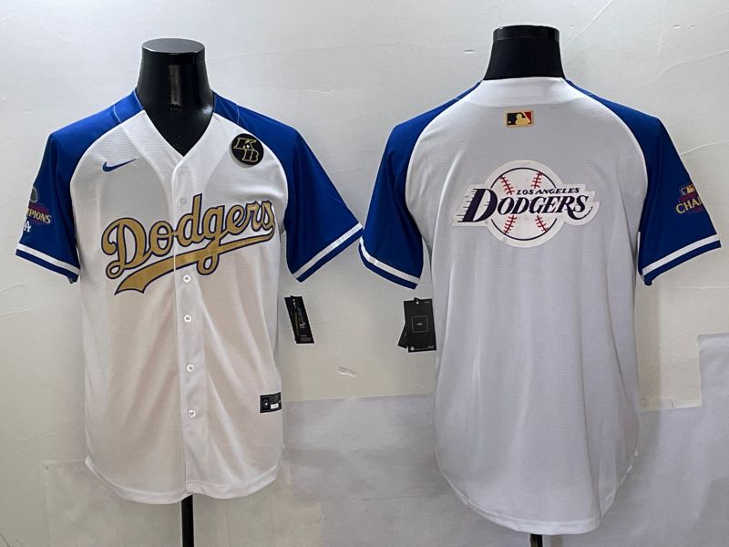 Men Los Angeles Dodgers Blank White Blue Gold Game Nike 2025 MLB Jersey style 42935->los angeles dodgers->MLB Jersey